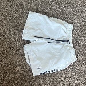 U.S. Polo Assn. White Athletic Shorts